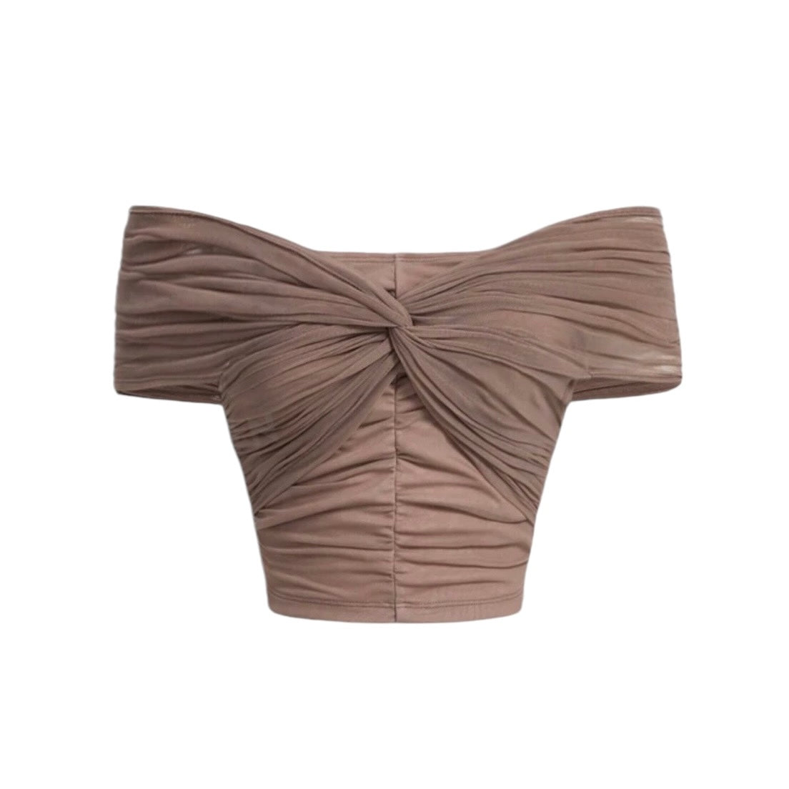 Pink ruched butterfly top