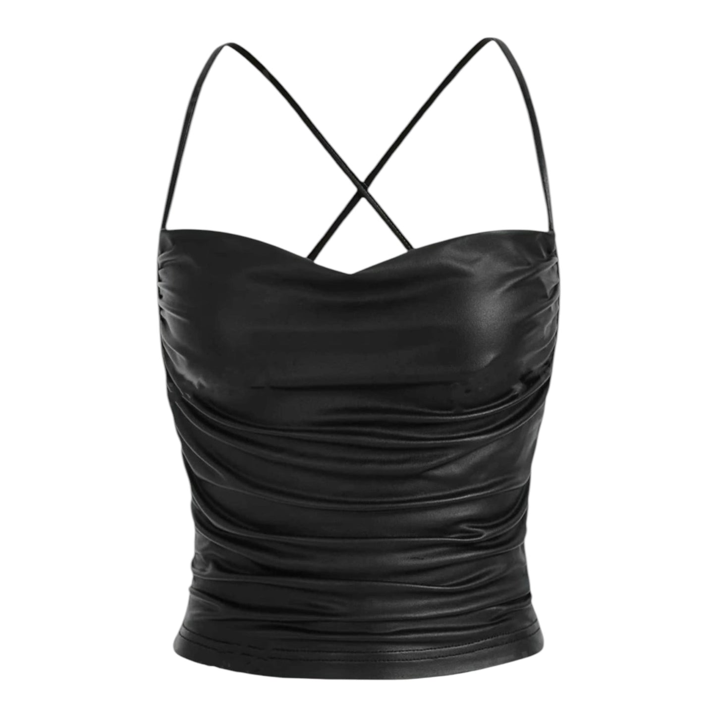 Faux leather tank top