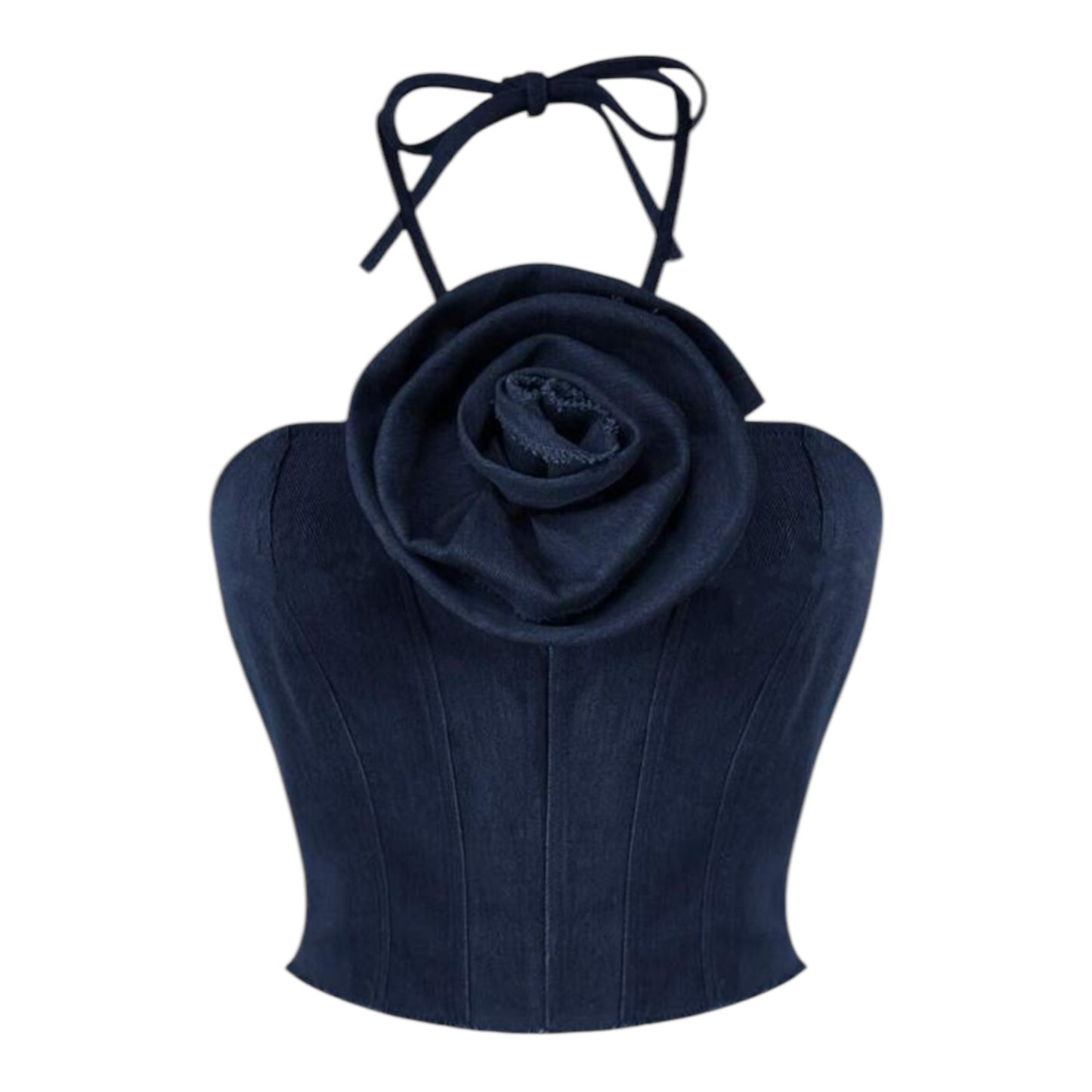 Denim flower top